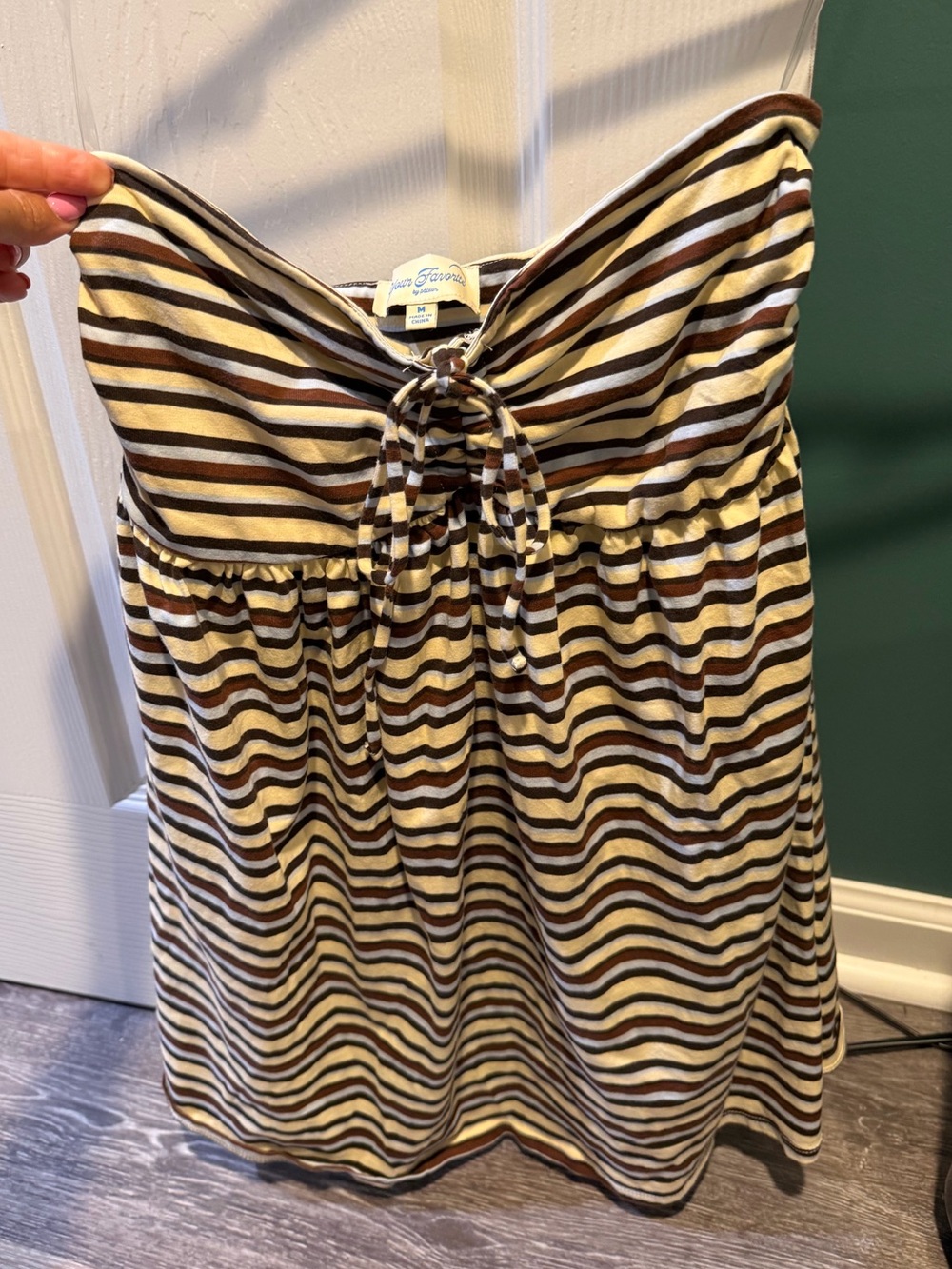 PacSun - your favorite Brown & Cream Striped halter Dress